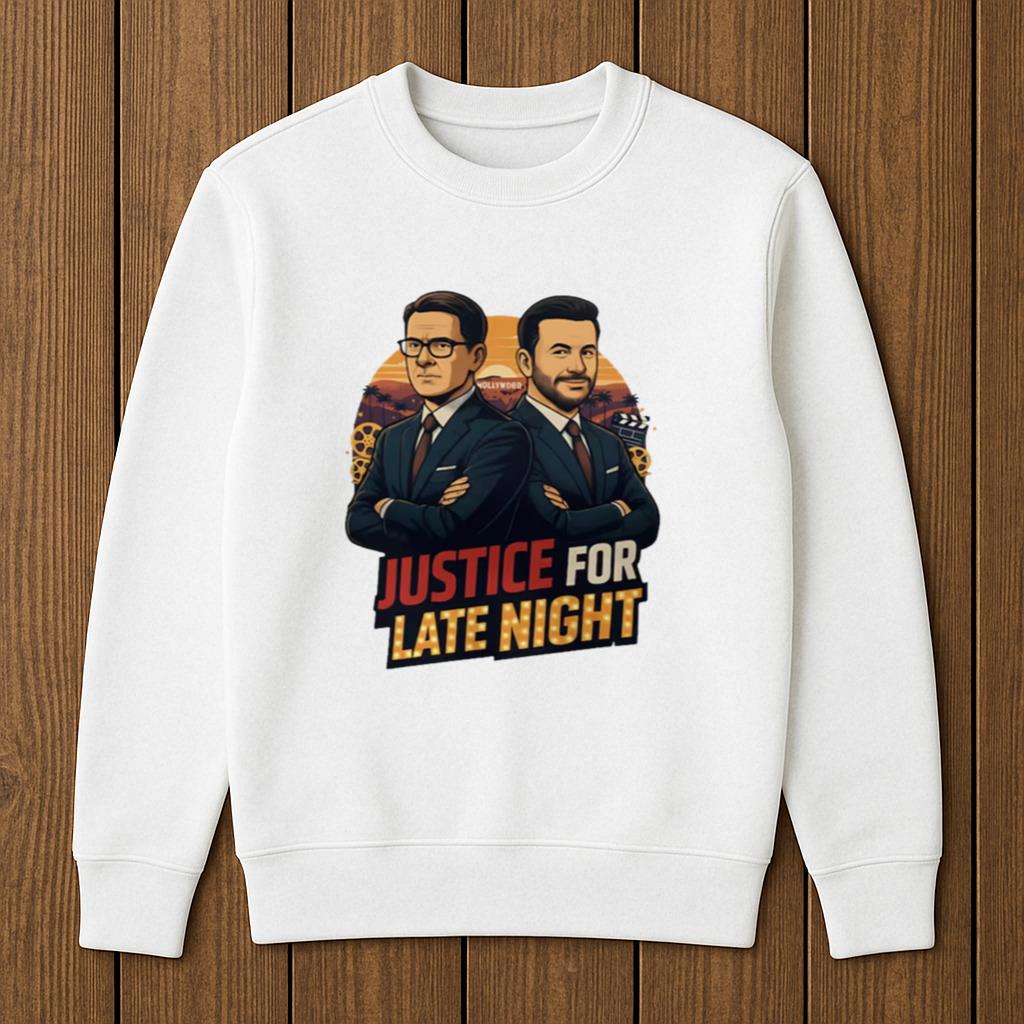 Jimmy Kimmel Stephen Colbert Justice For Late Night Shirt