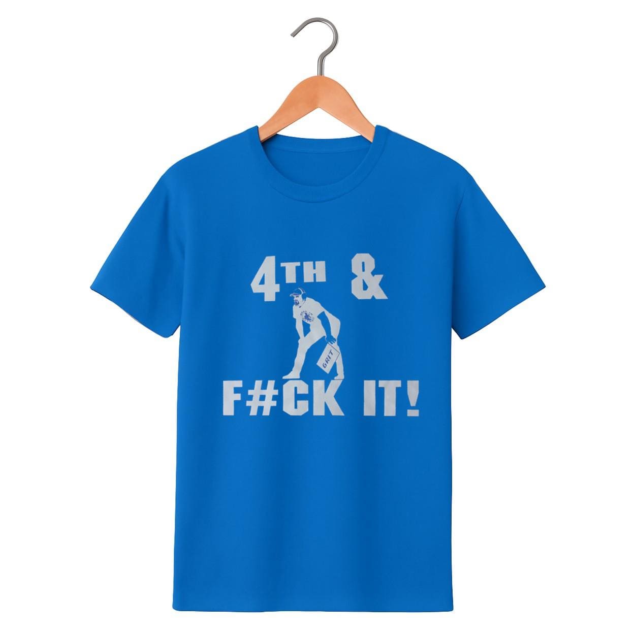 4th And Fuck It Dan Campbell Lions Blue Shirt