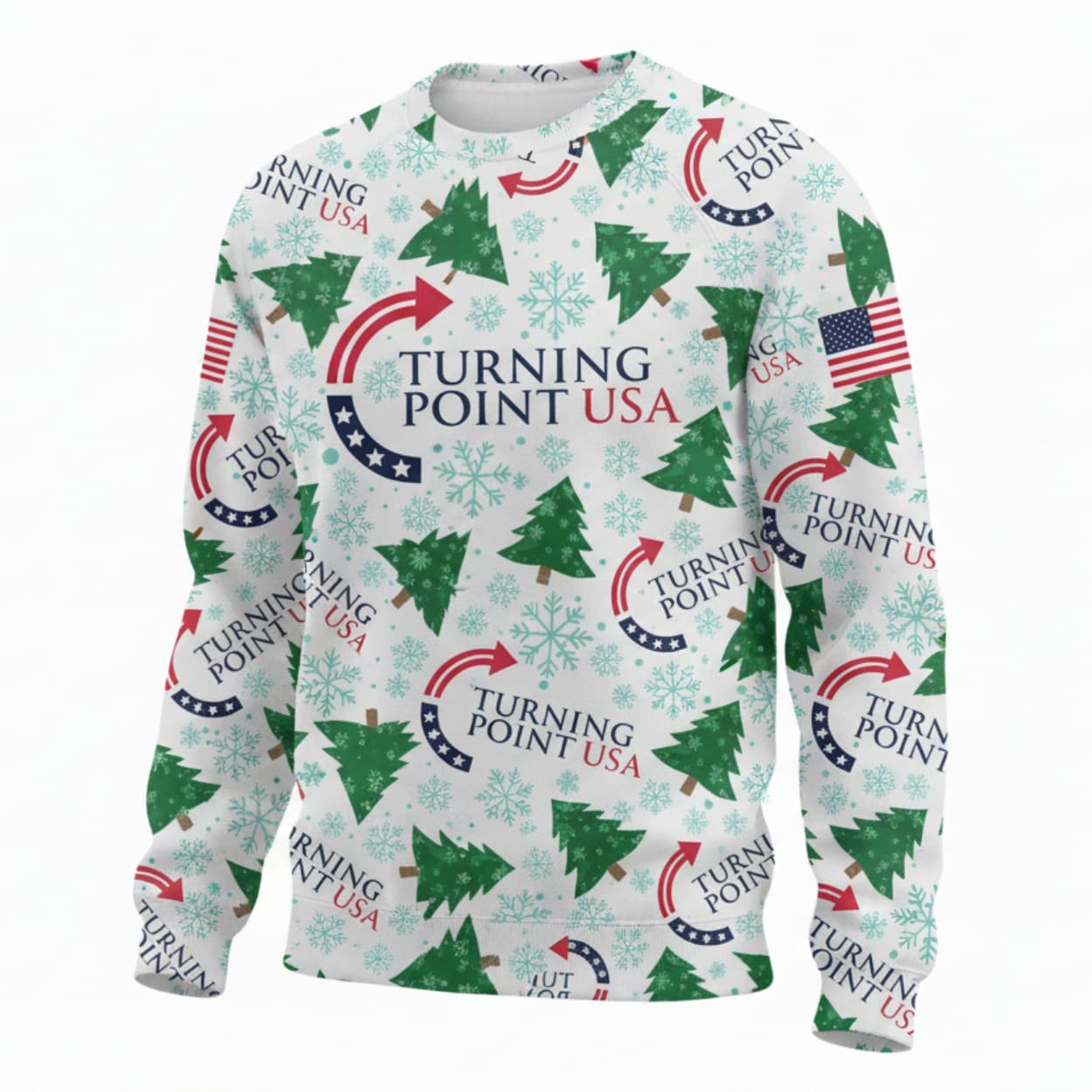 Charlie Kirk Turning Point USA Ugly Christmas Sweater