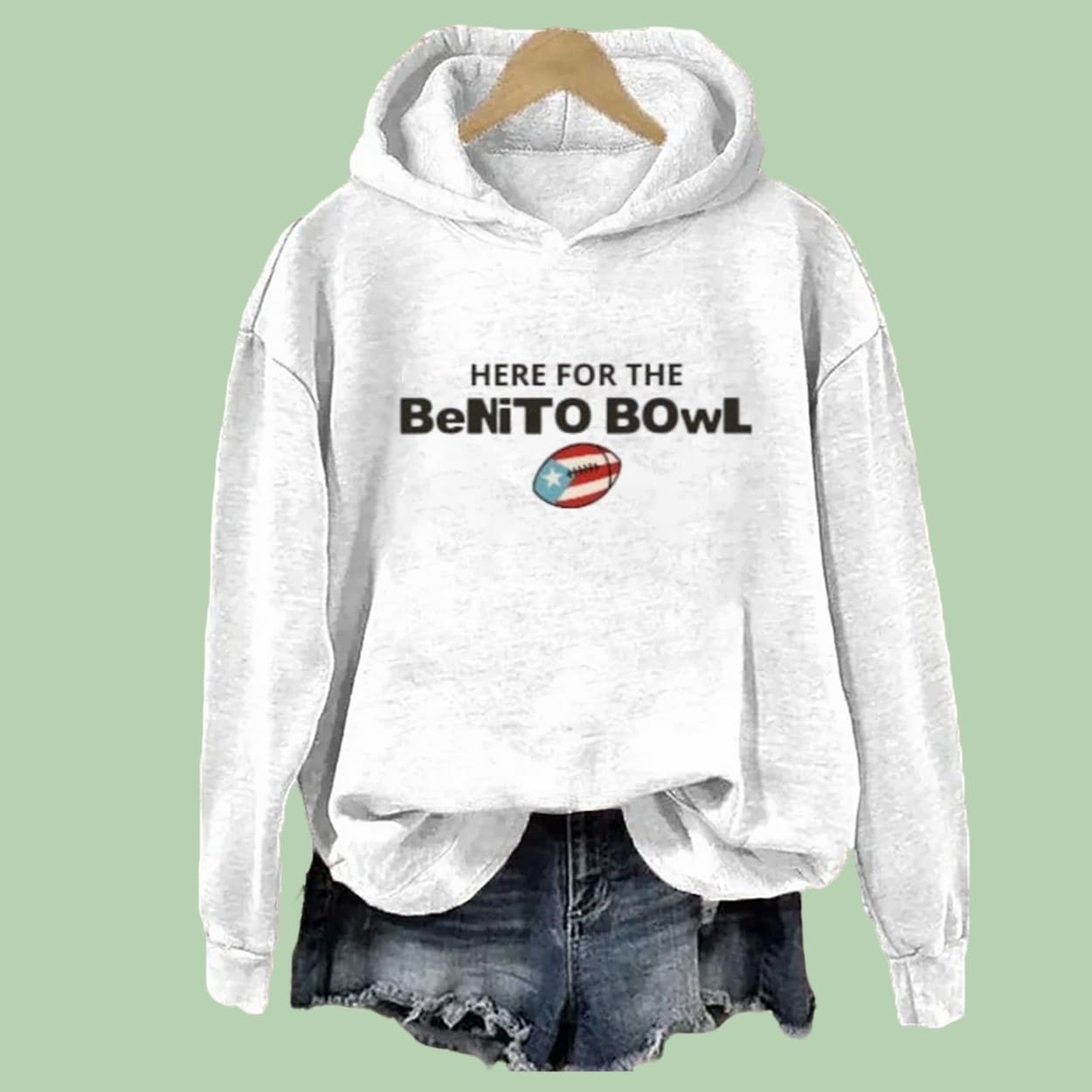 Here For The Benito Bowl Bad Bunny Hoodie 3