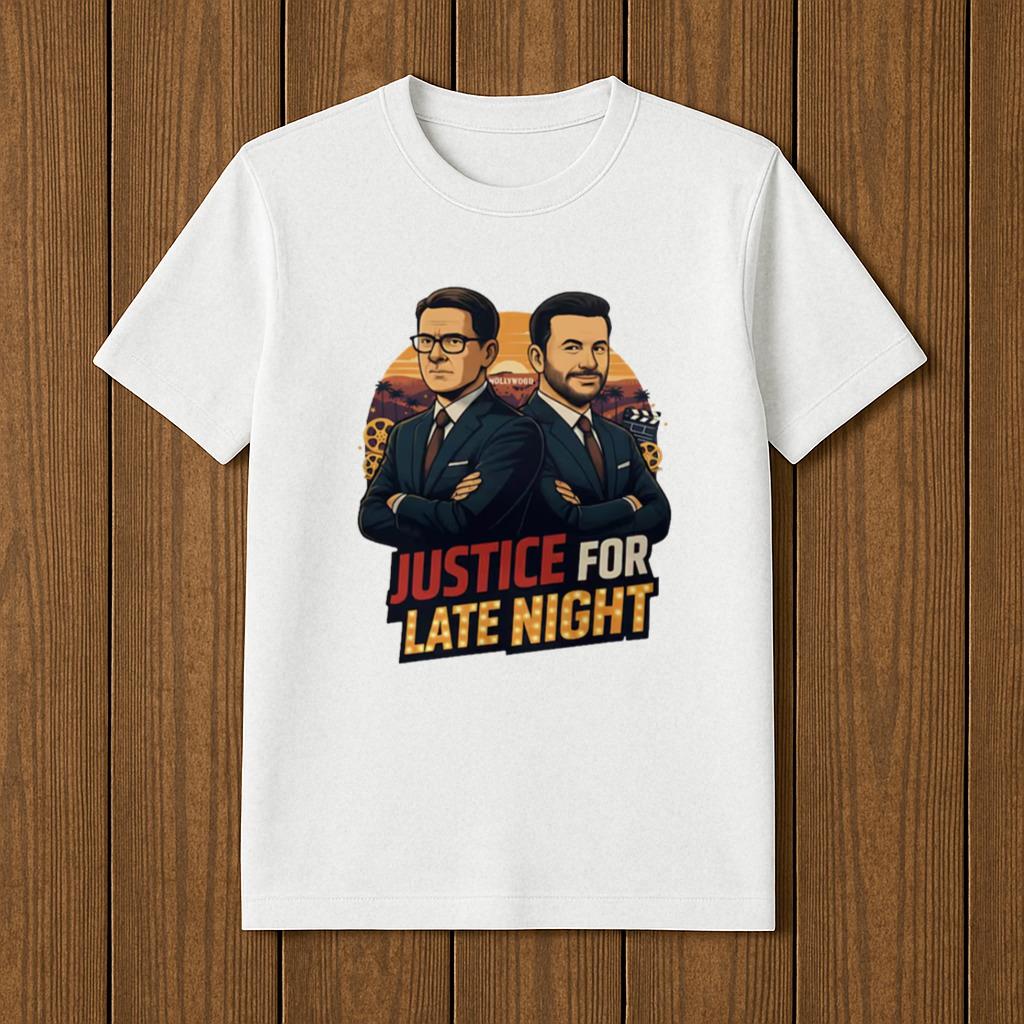 Jimmy Kimmel Stephen Colbert Justice For Late Night Shirt