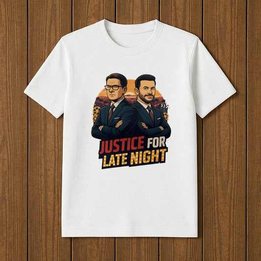 Jimmy Kimmel Stephen Colbert Justice For Late Night Shirt