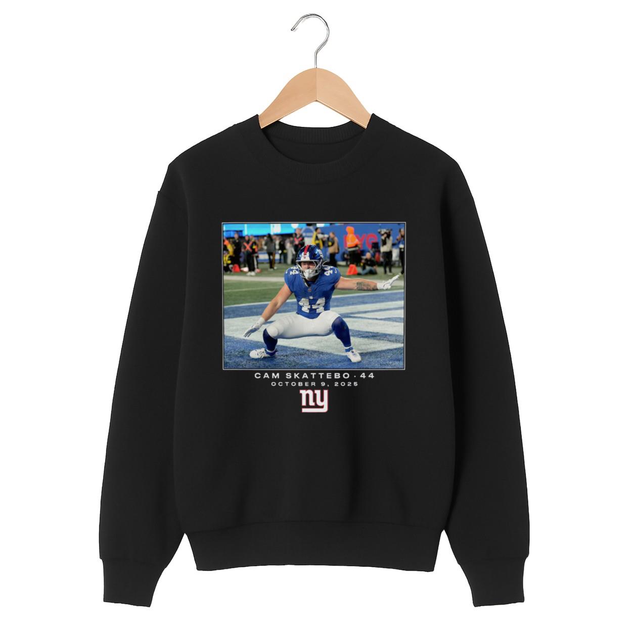 NY Giants Cam Skattebo 44 October 9 2025 Sweatshirt