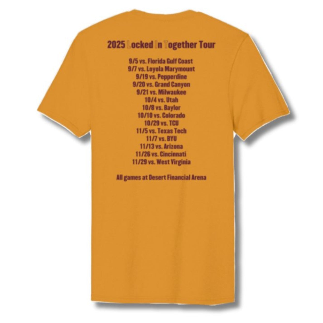 Sun Devil 2025 Volleyball Schedule T-shirt
