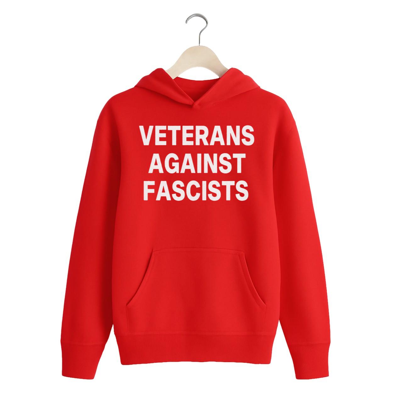 Veterans Against Fascists Red Hoodie