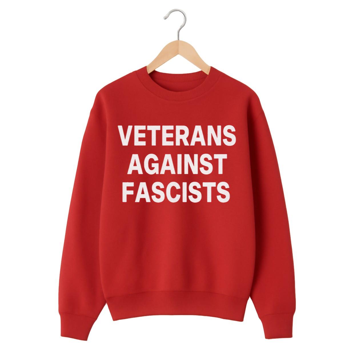 Veterans Against Fascists Red Sweatshirt
